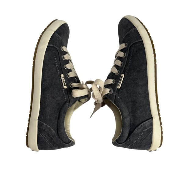 Taos Star Sneaker Grey White Womens Size 6.5 Casual Tennis Shoes Lace Up Gray - Picture 9 of 13